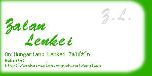 zalan lenkei business card